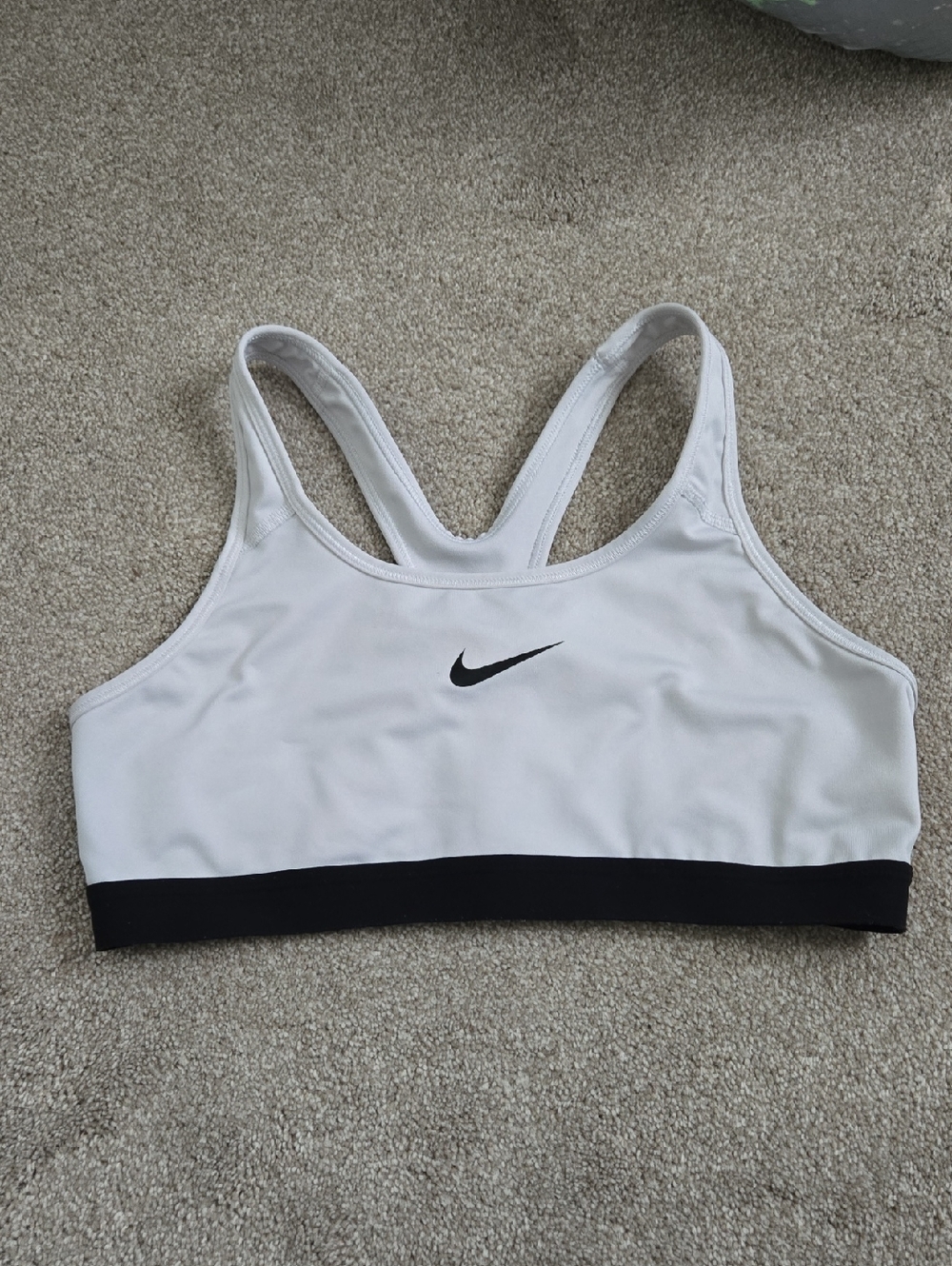 Nike Large White Racerback Sports Bra